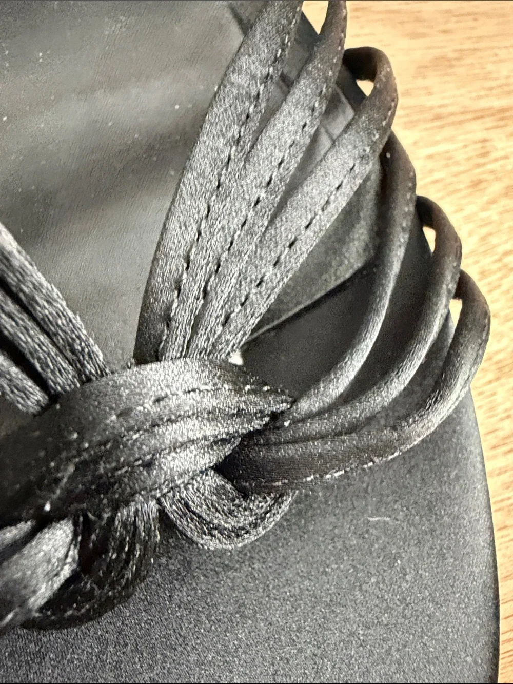 Zara ankle strap Black Knotted Strappy Heeled Sandals